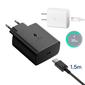 Samsung 45W Super Fast USB-C Charger – PD Fast Charging Wall Adapter for Galaxy S and A Series