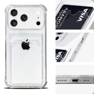 Clear Wallet Case for iPhone 17 Pro Max – Shockproof TPU Cover with Card Holder