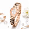 Kingsky Ladies Rose Gold Analog Watch with Unique Hexagon Strap
