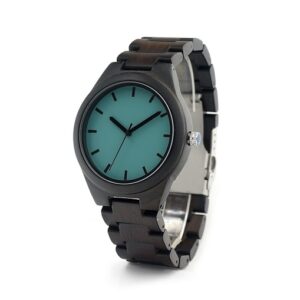 Sophisticated Quartz Wood Watch by BOBO BIRD Blue Dial Charm
