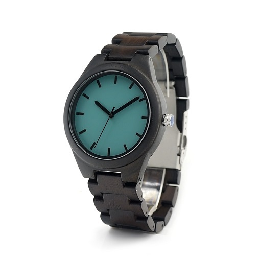 Sophisticated Quartz Wood Watch by BOBO BIRD Blue Dial Charm