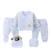 Newborn Baby Cotton Winter Clothing Set with Bear Embroidery (0-3M)