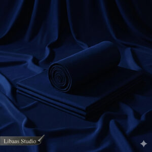 High-Quality Wash and Wear Boski Unstitched Suit Fabric for Men - Navy Blue