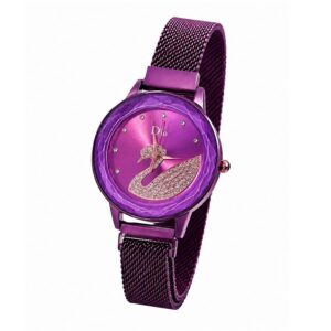 Elegant Magnet Buckle Swan Luxury Watch Set Women’s Fashion Timepiece