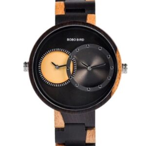 Men’s Dual Time Wooden Watch by BOBO BIRD Luxury and Precision