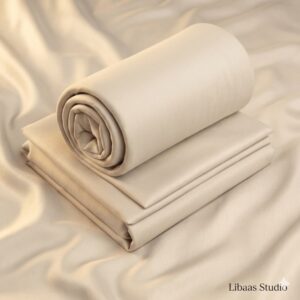 High-Quality Wash and Wear Boski Unstitched Suit Fabric for Men - Pearl