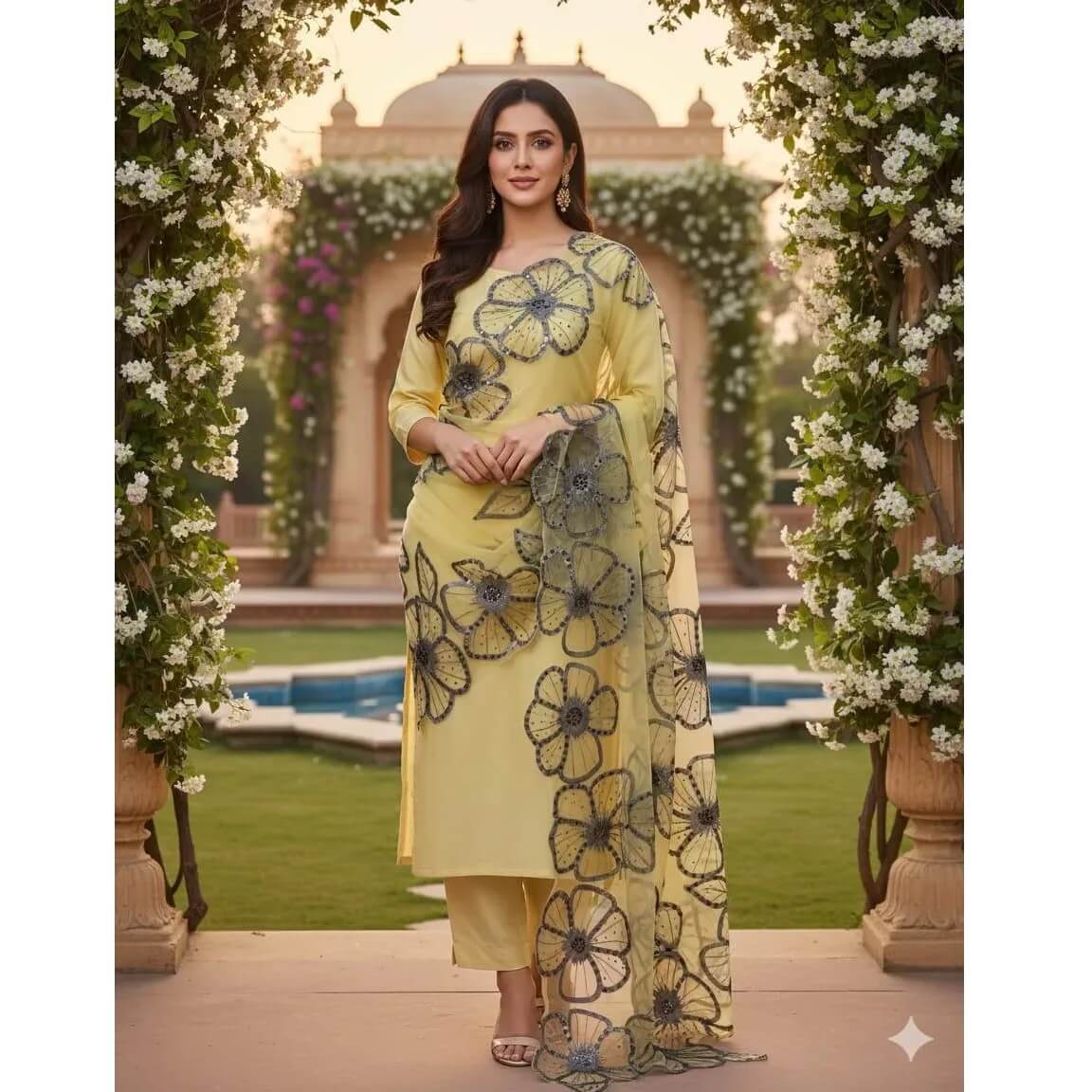 organza Dupatta yellow (1)