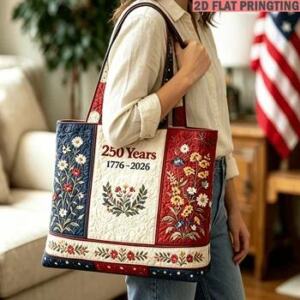 Women’s Large Capacity Floral Tote Bag – Quilted Laptop and Book Shoulder Handbag
