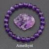 Natural Amethyst Crystal Bead Bracelet for Women Elegant Yoga and Meditation Jewelry