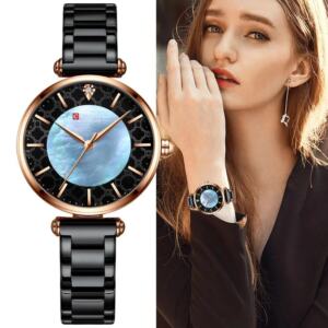 CURREN Women's Fashion Watch – Stainless Steel Bracelet Waterproof Quartz Wristwatch