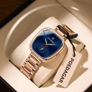 POEDAGAR Women's Stainless Steel Watch – Luxury Quartz Fashion Wristwatch
