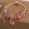 Lavender Purple Crystal Bracelet for Women – Dream Catcher Love Lock Jewelry