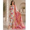 Women's Digital Print Swiss Lawn Suit 3 Pcs Floral Chiffon Dupatta