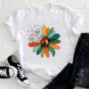 Women's Trendy Flower Print Loose Fit T-Shirt Everyday Fashion
