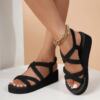 Women's Summer Wedge Sandals Lightweight EVA Platform Shoes with Elastic Strap