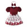 Baby Girls Butterfly Bow Floral A-Line Dress