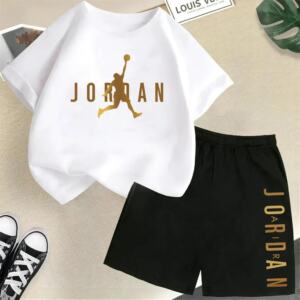 Children’s Printed Sports T-Shirt and Shorts Set
