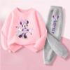Girls O-Neck Sweatshirt and Pants Set Cute Casual 2 Piece Kids Tracksuit