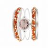 Fashion Women's Cuff Bracelet Watch with Pink Dial