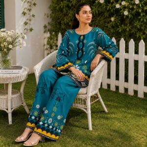 Premium Maya Ali AirJet Lawn 2 Piece Shirt Trouser Luxury Digital Print Collection