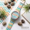 Geneva Fashion Watch for Women – Multicolor Geometric Silicon Strap