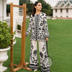 Women's Luxury Lawn 2 Piece Unstitched Dress Maya Ali Collection
