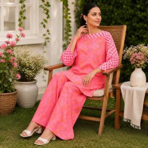 Premium AirJet Digital Printed Lawn Shirt Trouser Set Women's Unstitched Summer Wear