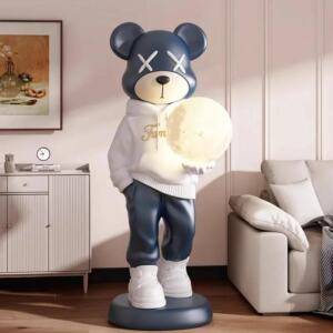 Cute Bear Figurine Home Decoration for TV Cabinet and Shelf