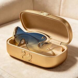 Swan Legs Rimless Sunglasses – Luxury Diamond Fashion Eyewear