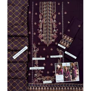 Premium Airjet Dhanak Embroidered 3 Piece Winter Suit AJ: LT-1306