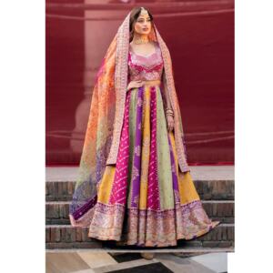 Bin Ilyas D-607 Luxury Raw Silk Wedding Lehenga for Women