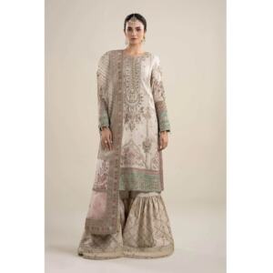 Premium Bamber Raw Silk Unstitched 3 Piece Luxury Suite SF-PF25-06
